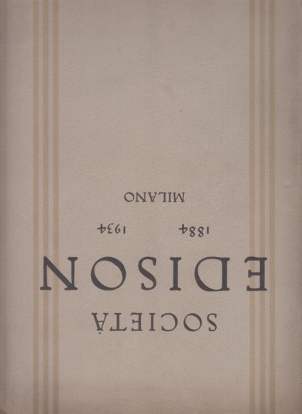 Società Edison 1884 1934 Milano