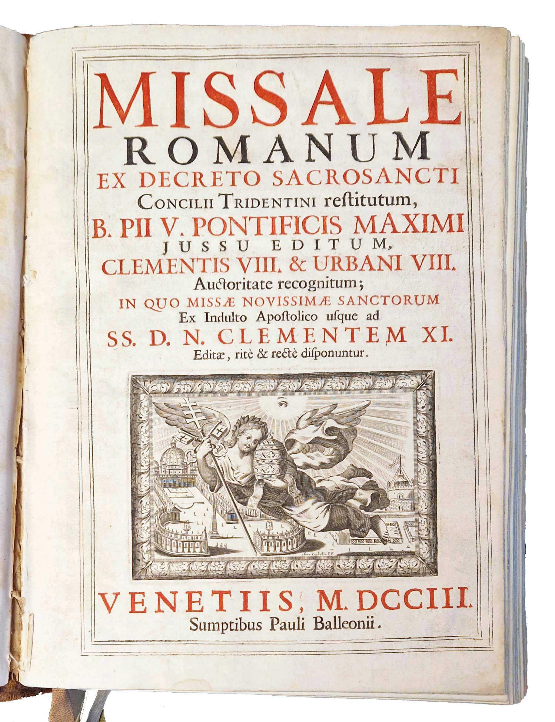 [1.]: Missale romanum ex decreto sacrosancti Concilii Tridentini restitutum, B. …