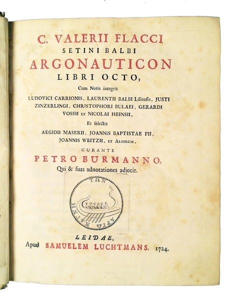 C. Valerii Flacci Setini Balbi Argonauticon libri octo, cum notis …