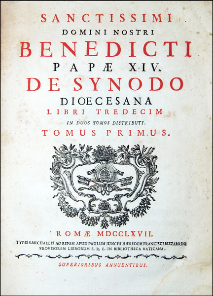 Sanctissimi domini nostri Benedicti papae XIV. De synodo dioecesana libri …