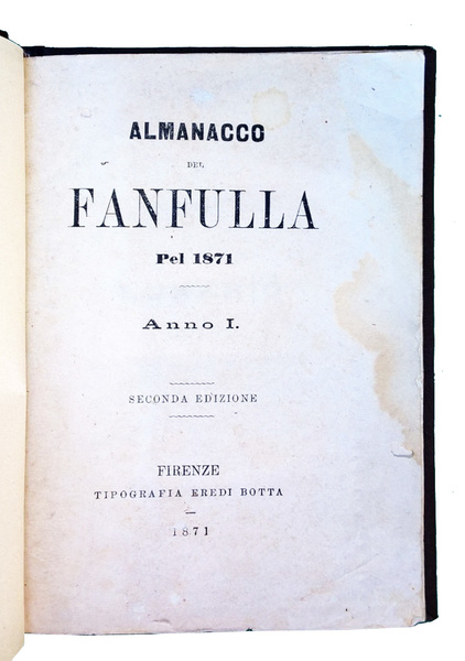 Almanacco del Fanfulla pel 1871. Anno I. Seconda edizione.