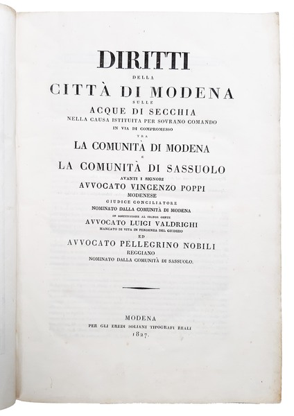 Diritti della citta? di Modena sulle acque di Secchia nella …