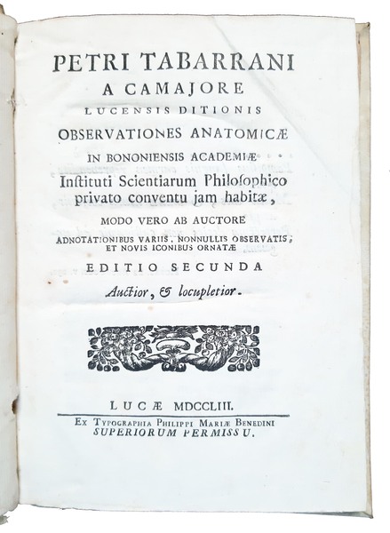 Petri Tabarrani . Observationes anatomicae in Bononiensis academiae instituti scientiarum …