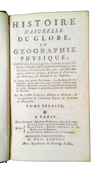 Histoire naturelle du Globe, ou Geographie physique; ouvrage dans lequel …