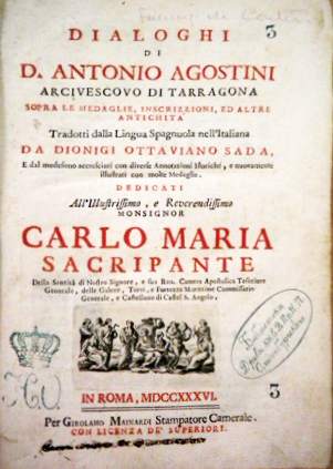 Dialoghi di D. Antonio Agostini arcivescovo di Tarragona sopra le …