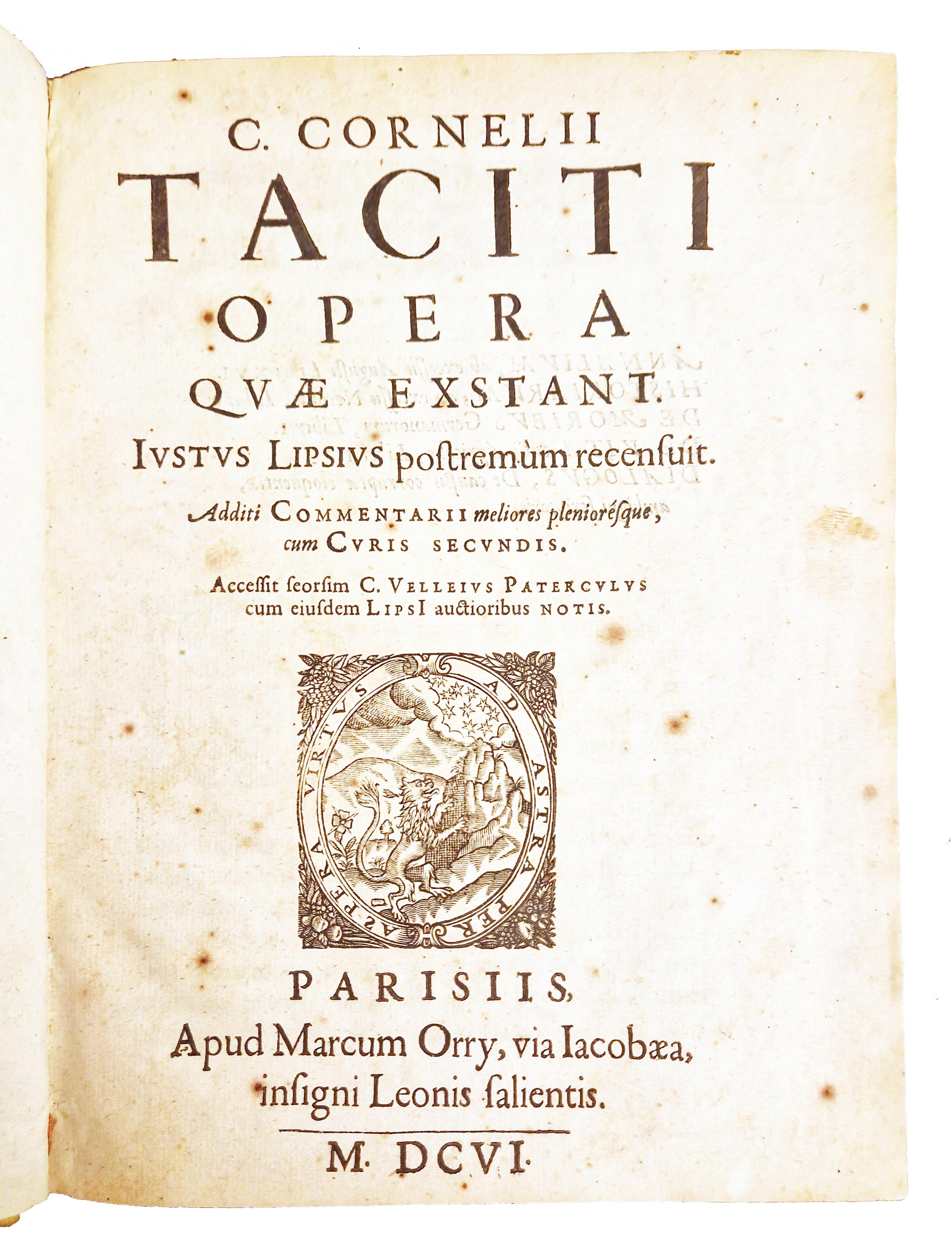 C. Cornelii Taciti Opera quae exstant. Iustus Lipsius postremum recensuit. …