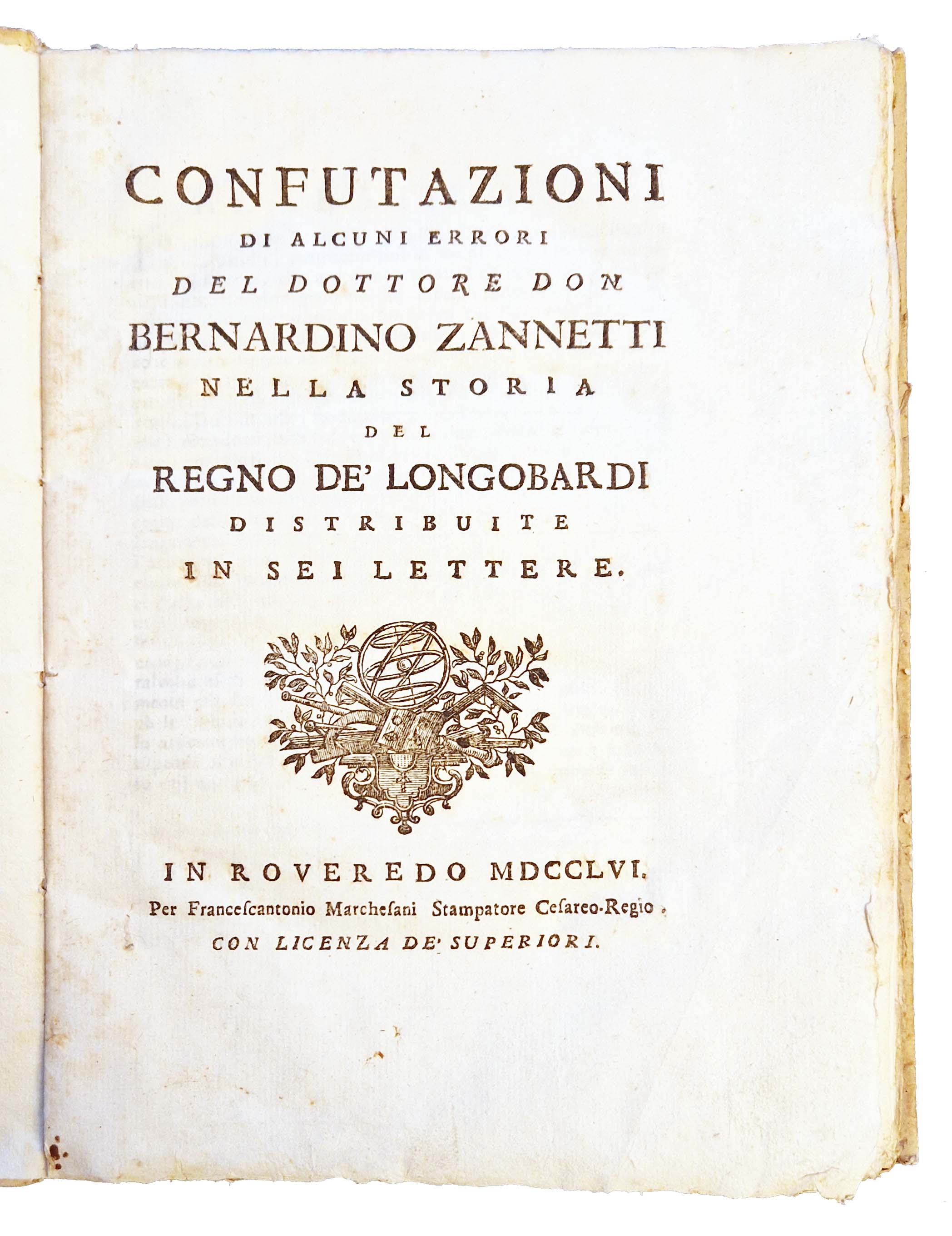 Confutazioni di alcuni errori del Dottore Don Bernardino Zannetti nella …