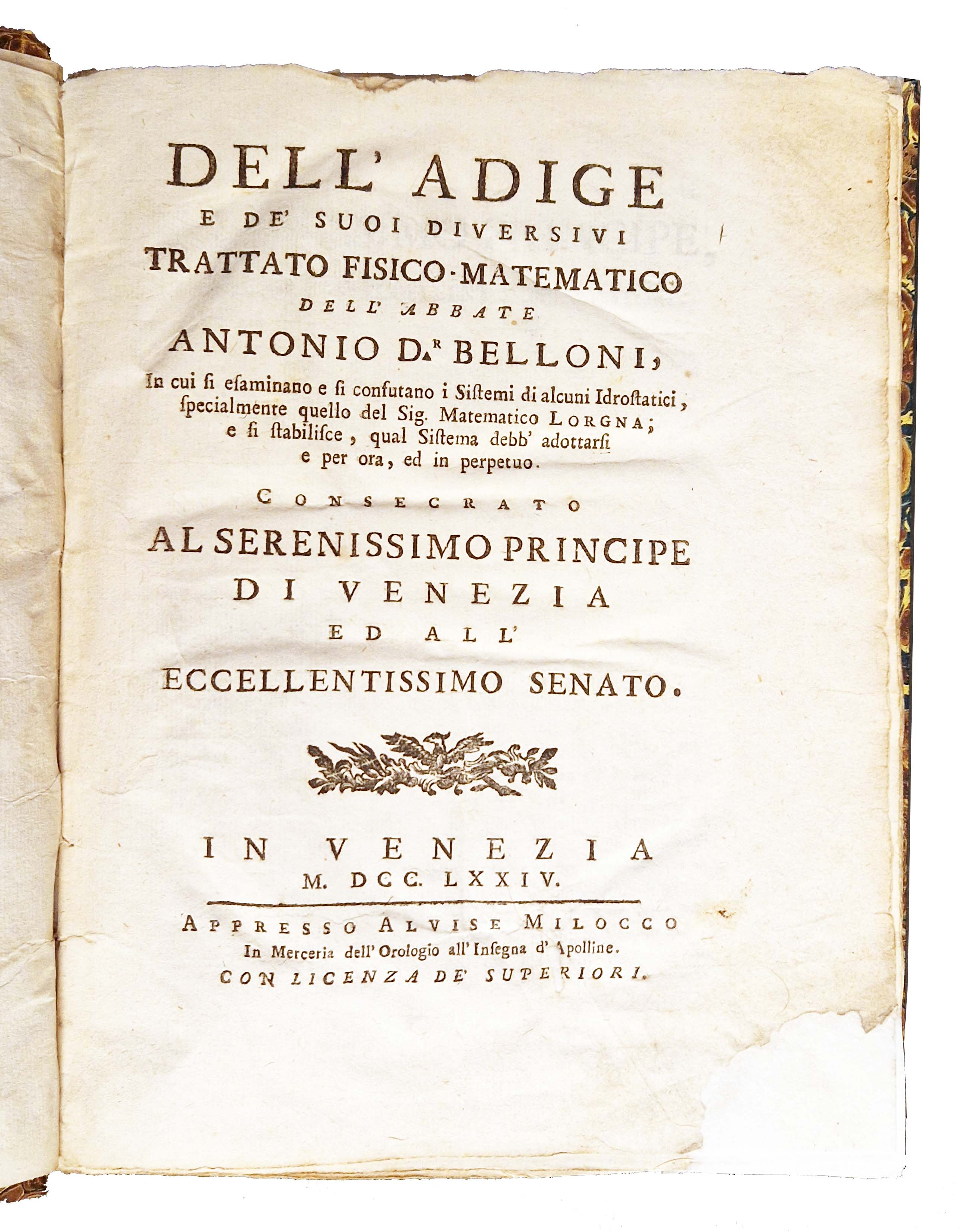 Dell'Adige e de' suoi diversivi trattato fisico-matematico dell'abbate Antonio D. …