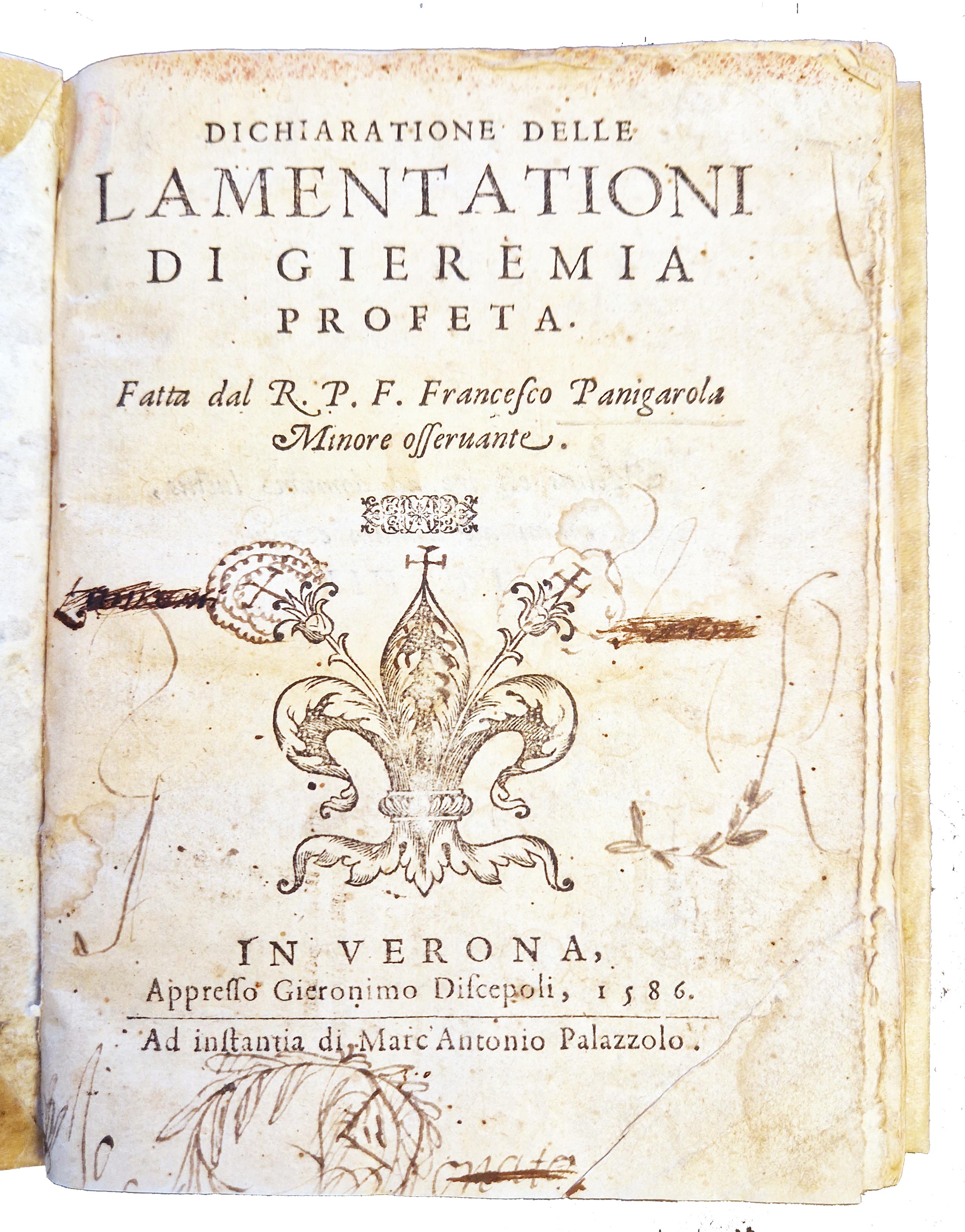 Dichiaratione delle lamentationi di Gieremia profeta. Fatta dal r.p.f. Francesco …