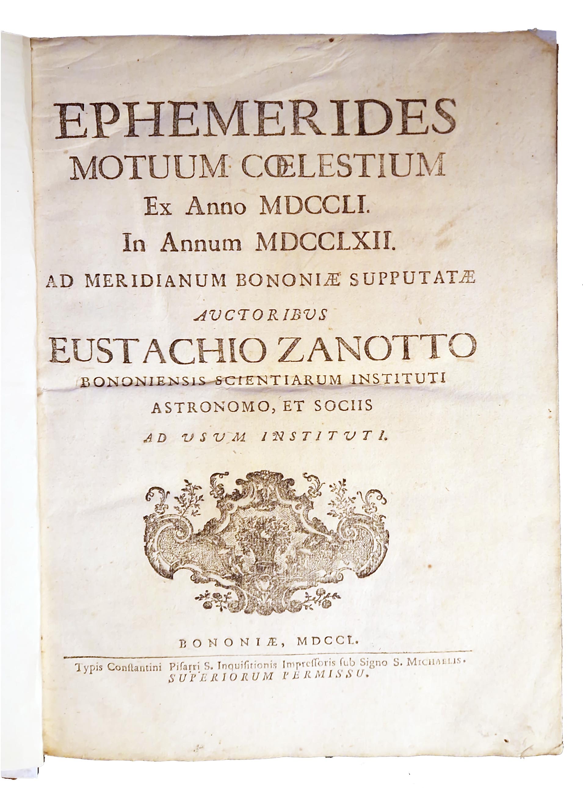 Ephemerides motuum coelestium, ex anno MDCCLI in annum MDCCLXII ad …