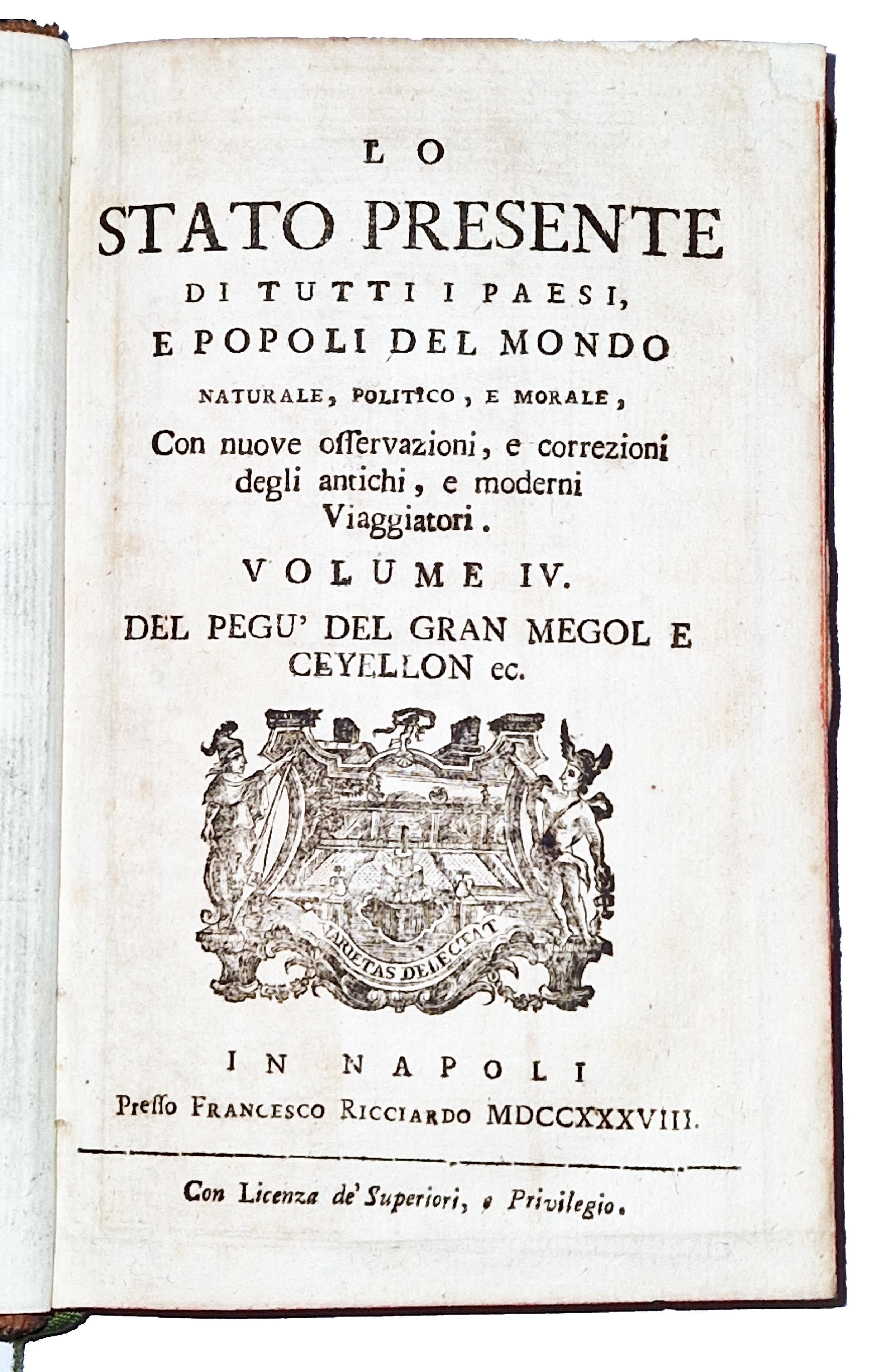 Lo stato presente di tutti i paesi, e popoli del …