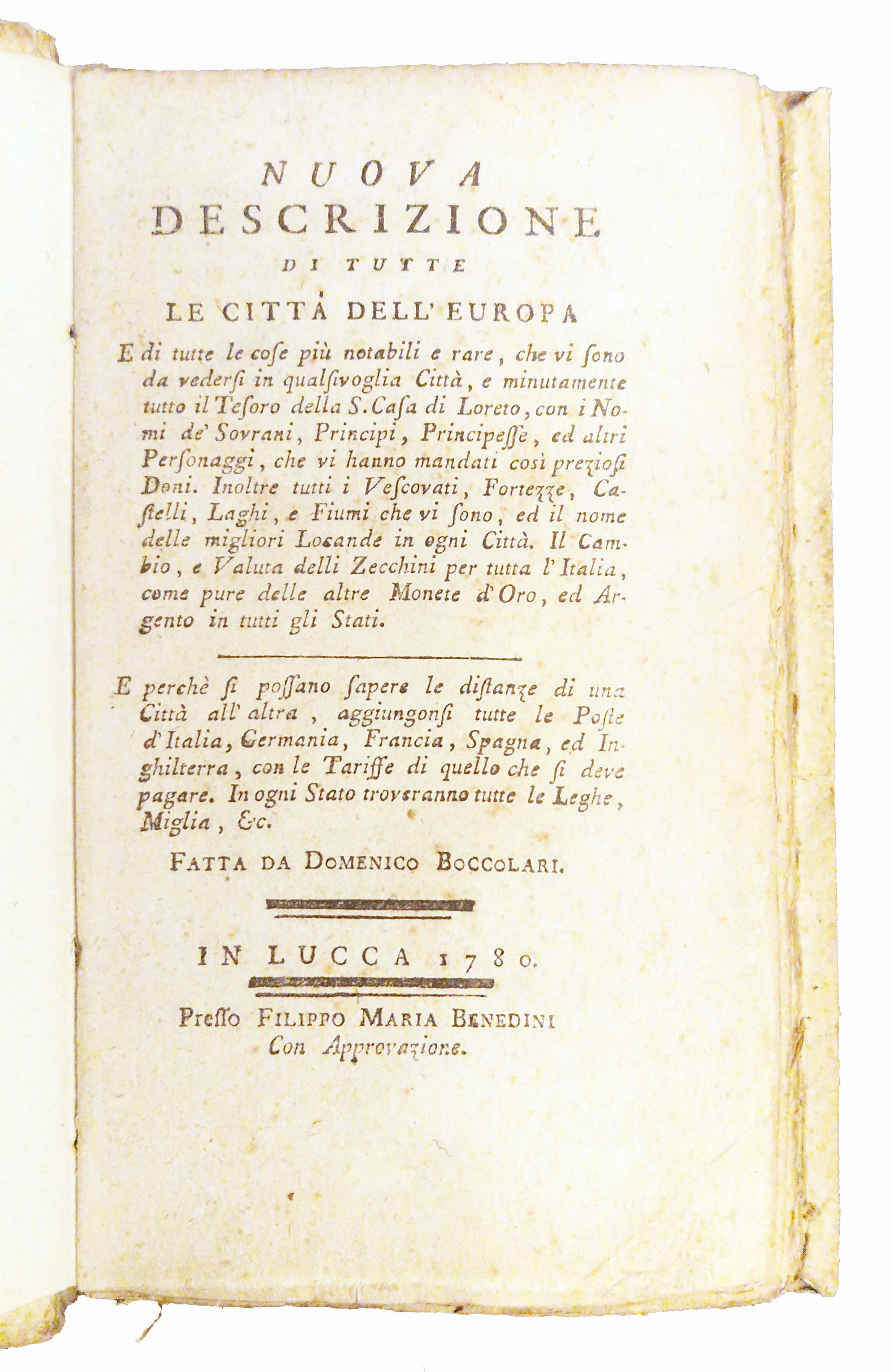 Nuova descrizione di tutte le città dell'Europa e di tutte …