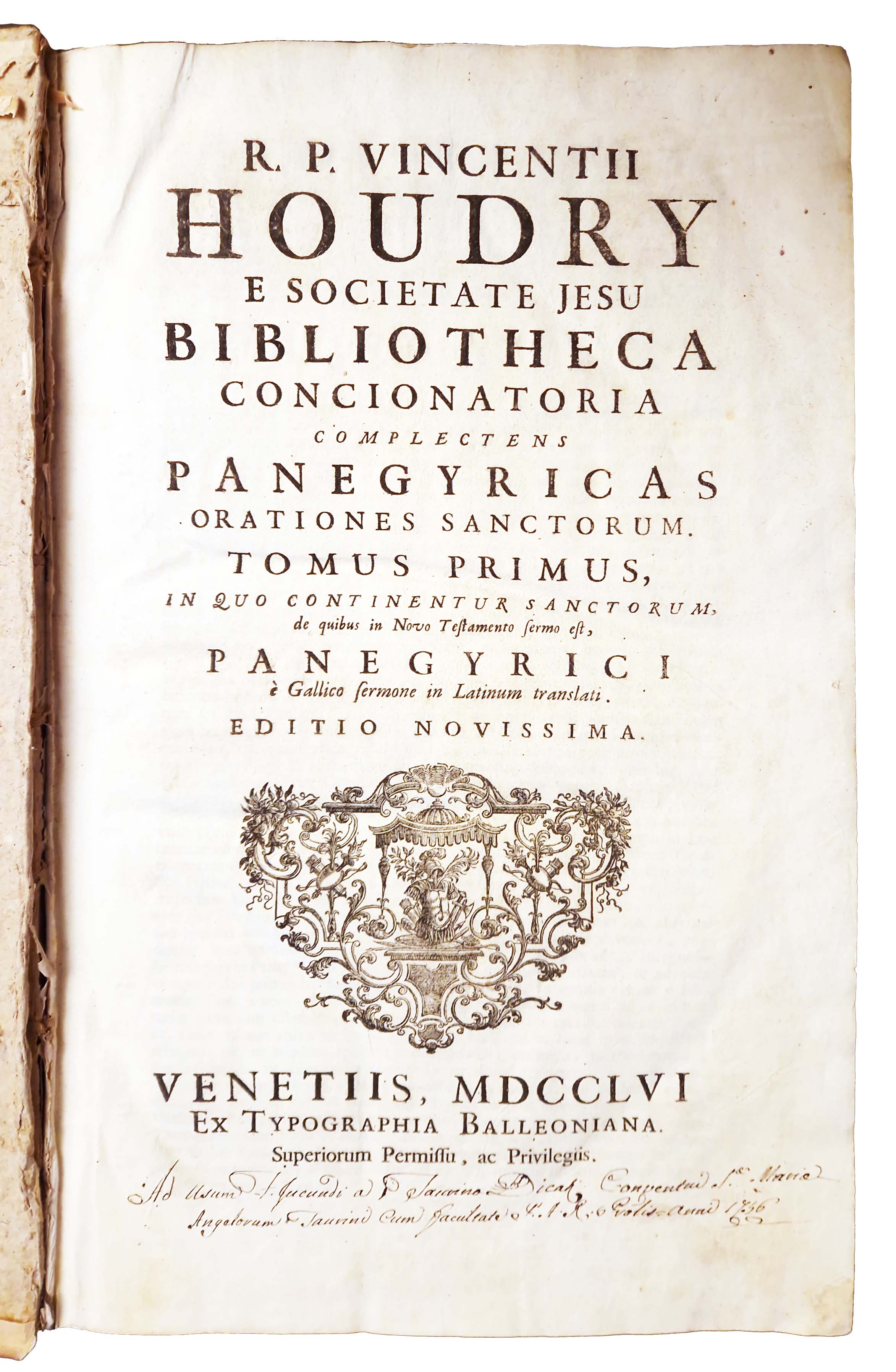 R. P. Vincentii Houdry e Societate Jesu Bibliotheca concionatoria complectens …