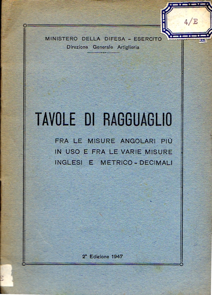 Tavole di ragguaglio fra le misure angolari in uso e …