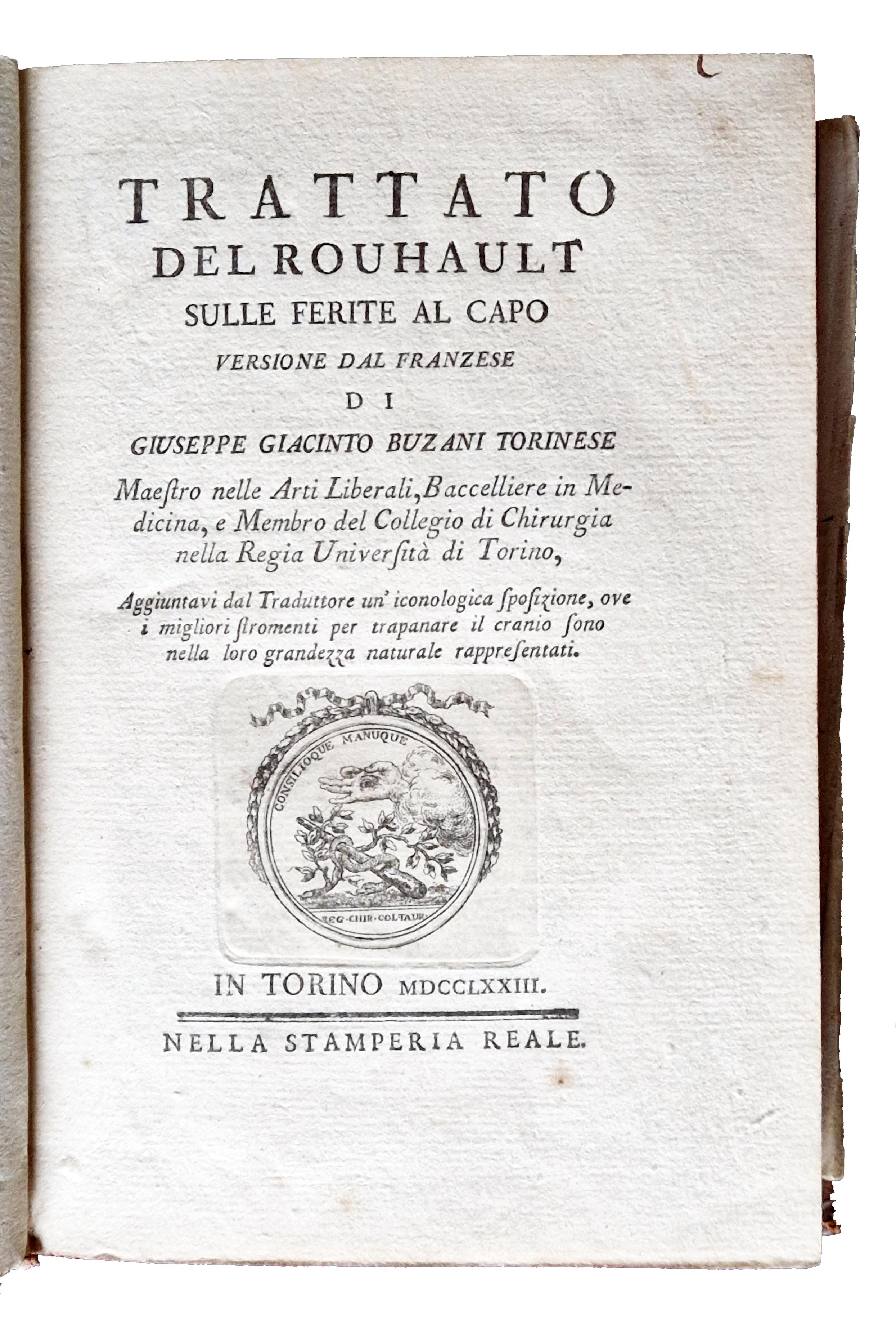 Trattato del Rouhault sulle ferite al capo versione dal franzese …