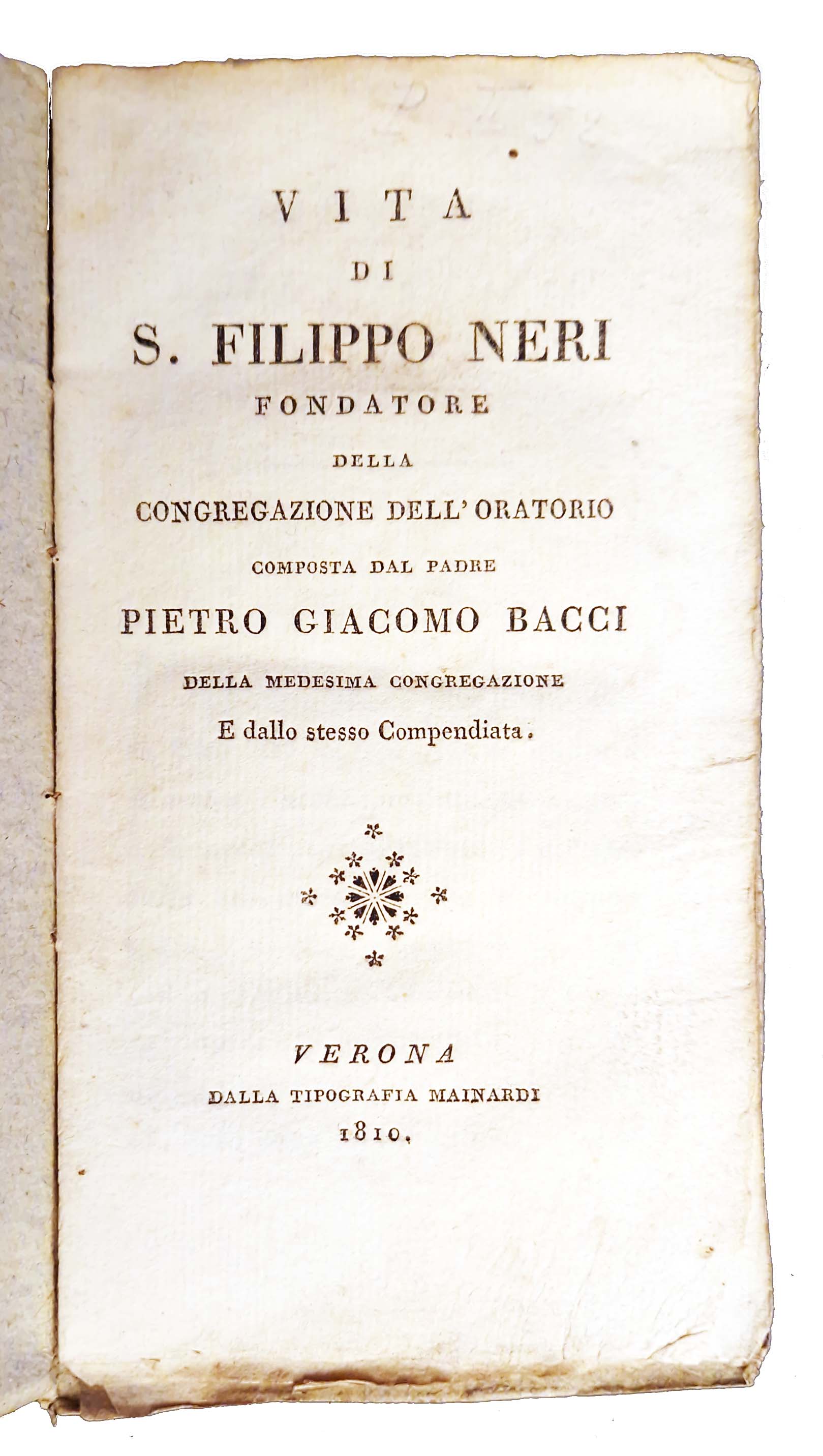 Vita di S. Filippo Neri fondatore della Congregatione dell'oratorio composta …