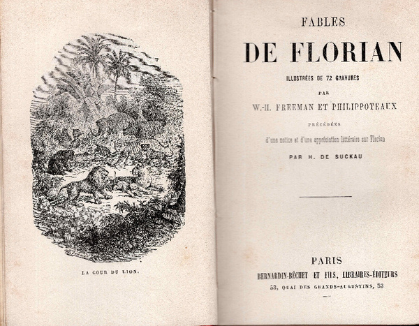 Fables de Florian. Illustrée de 72 gravures par W. H. …
