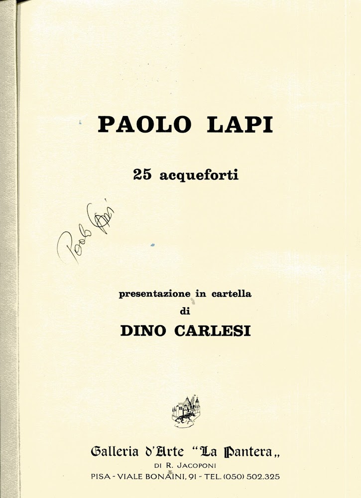 25 acqueforti. Presentazione in cartella di Dino Calesi