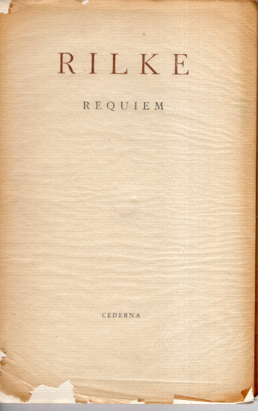 Requiem per un'amica. Per il conte Wolf Graf con Kalckreuth. …