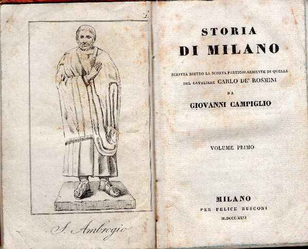 Storia di Milano scritta dietro la scorta particolarmente di quella …