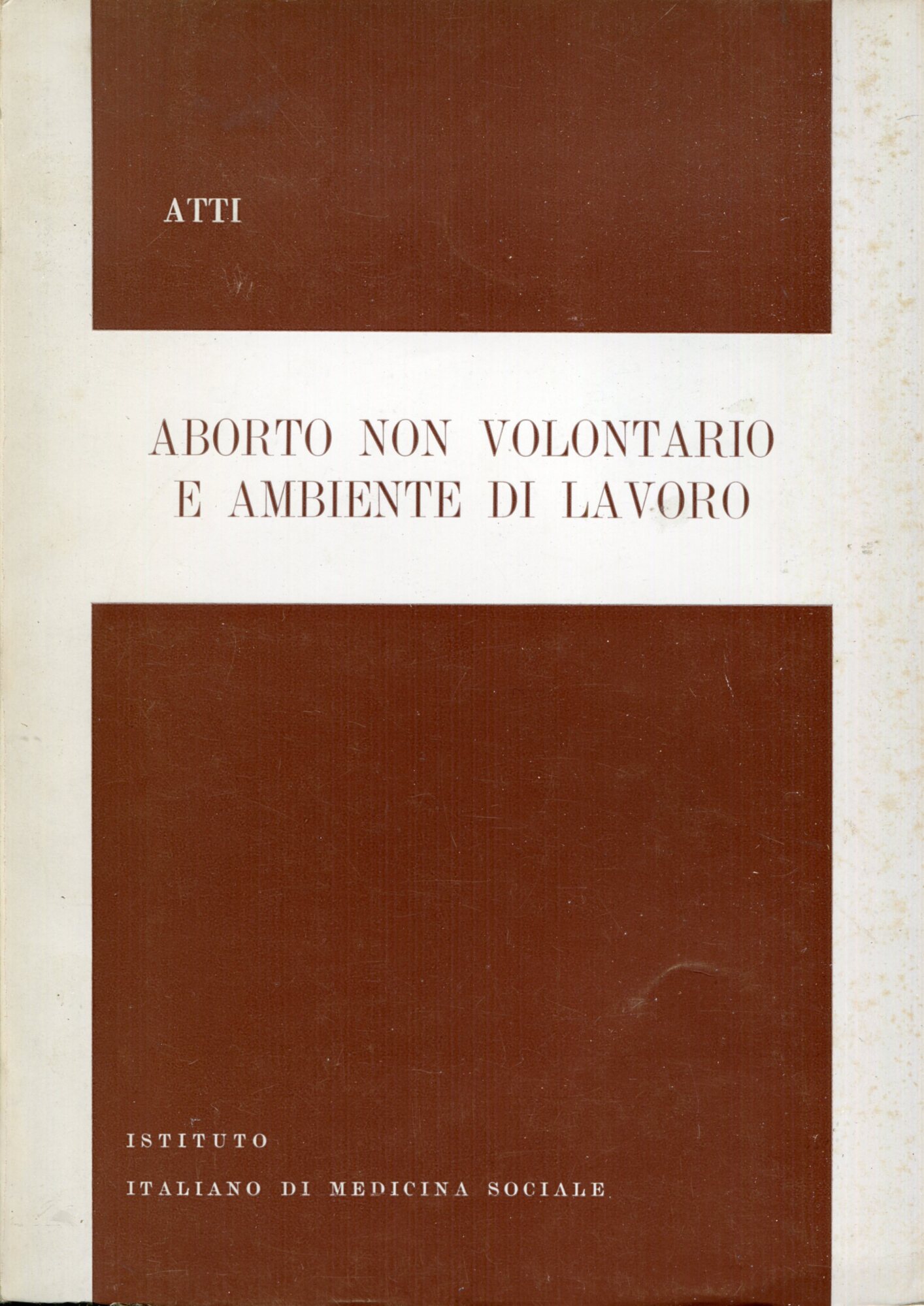 Aborto non volontario e ambiente di Lavoro : atti del …