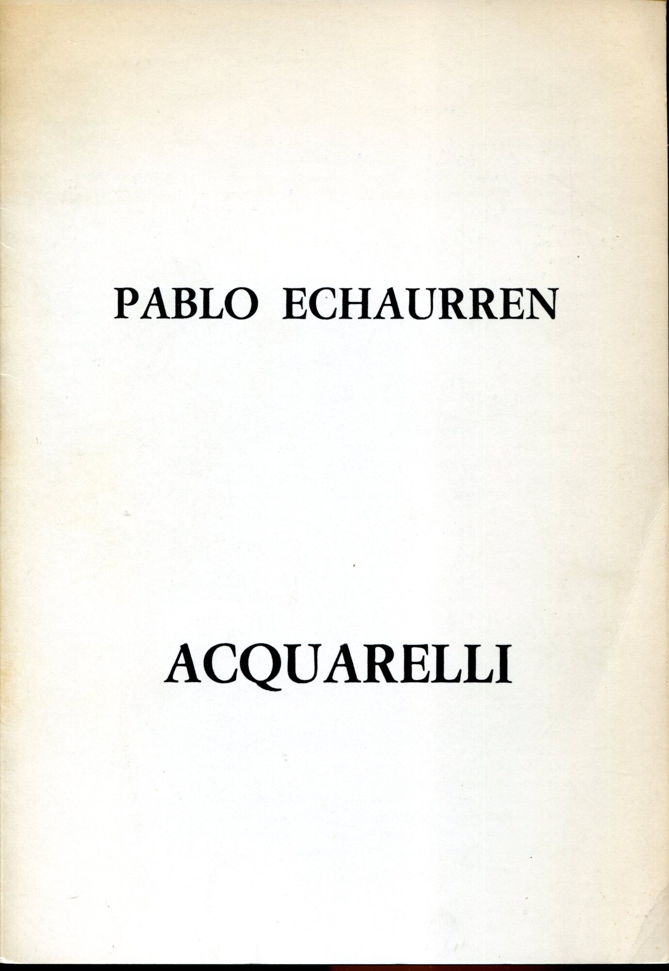 Acquarelli. L'iimagine, la casa, la parola