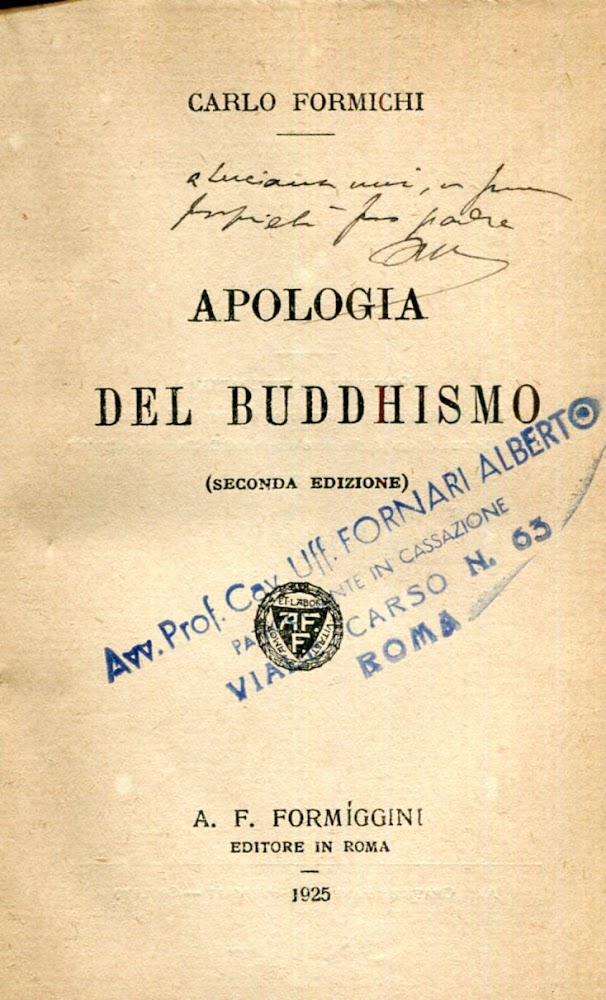 Apologia del Buddismo. (Seconda edizione).