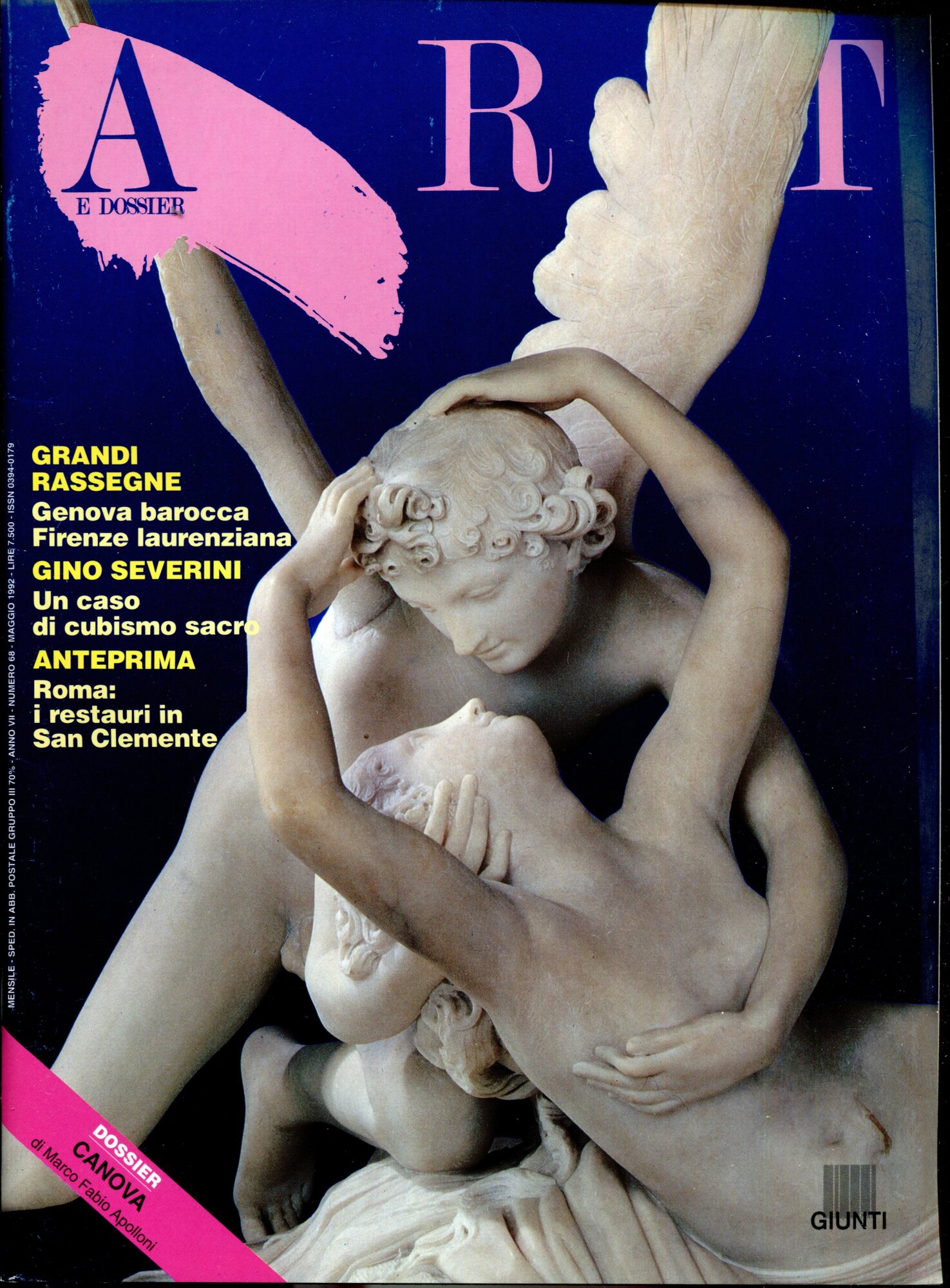 Art e Dossier, Anno VII, Numero 68, Maggio 1992. Canova