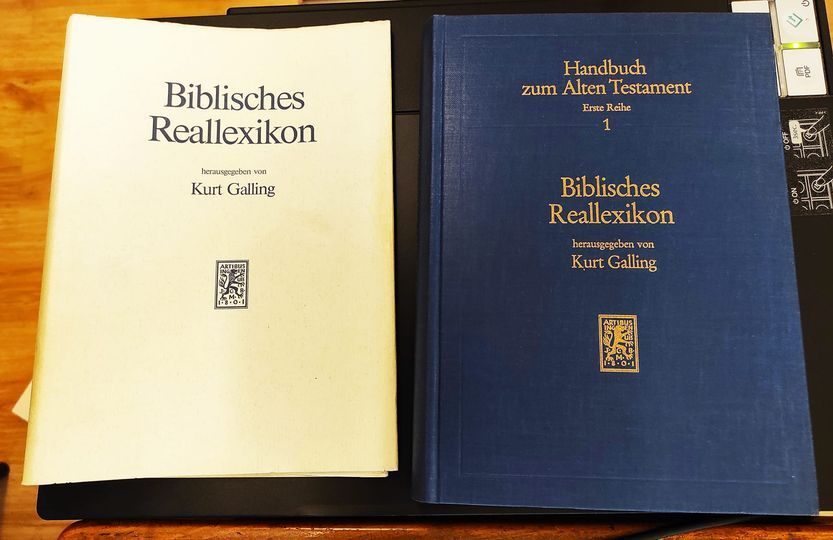 Biblisches Reallexikon (BRL) Handbuch zum Alten Testament, Reihe 1, 1