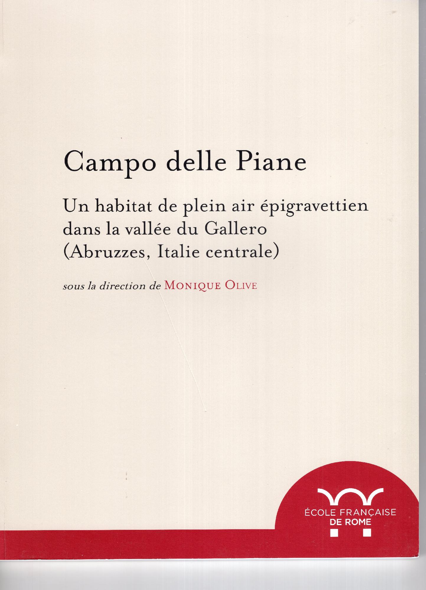 Campo delle Piane. Un habitat de plein air épigravettien dans …