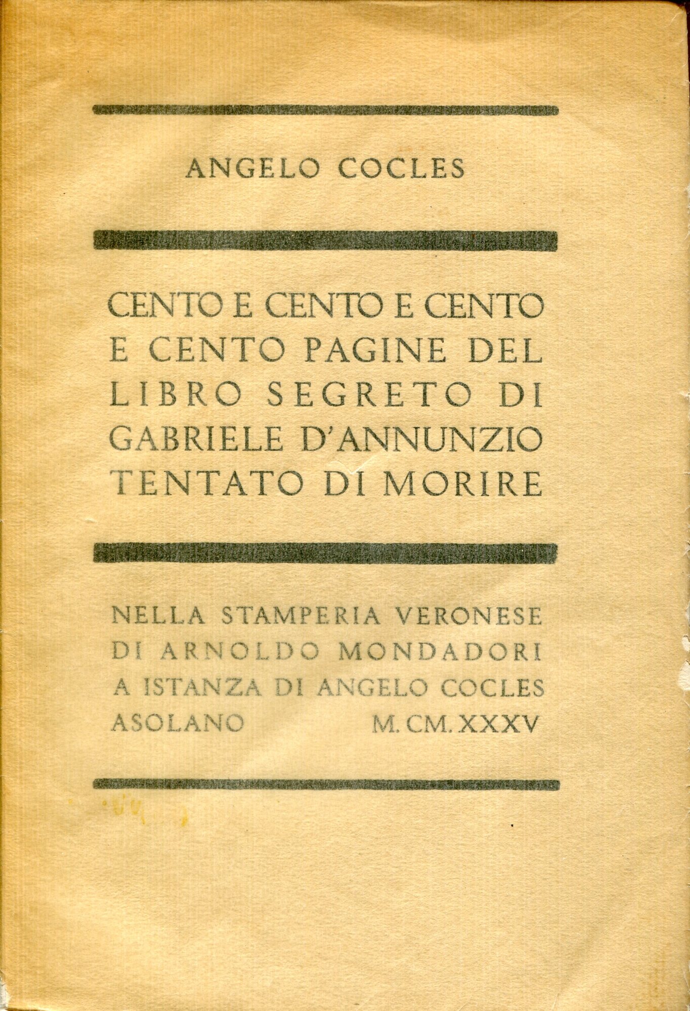 Cento e cento e cento e cento pagine del libro …