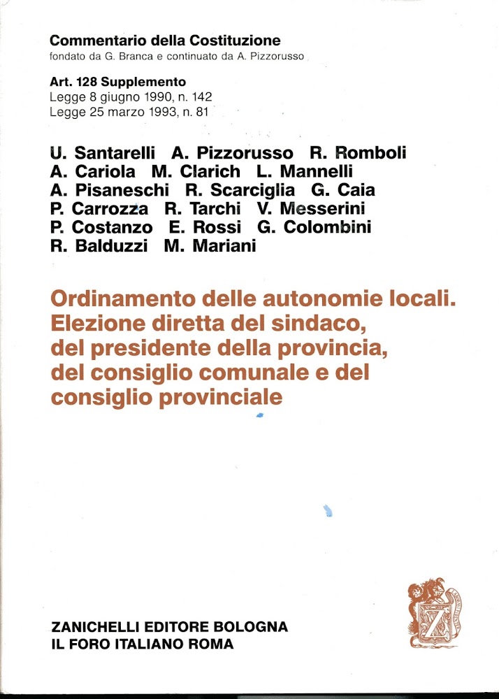 Commentario della Costituzione fondato da Giuseppe Branca e continuato da …