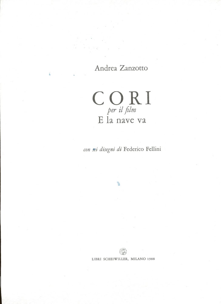 Cori per il film. E la nave va