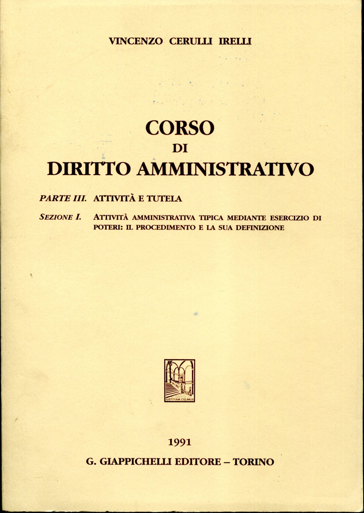 Corso di diritto amministrativo. Parte I - Profili introduttivi e …