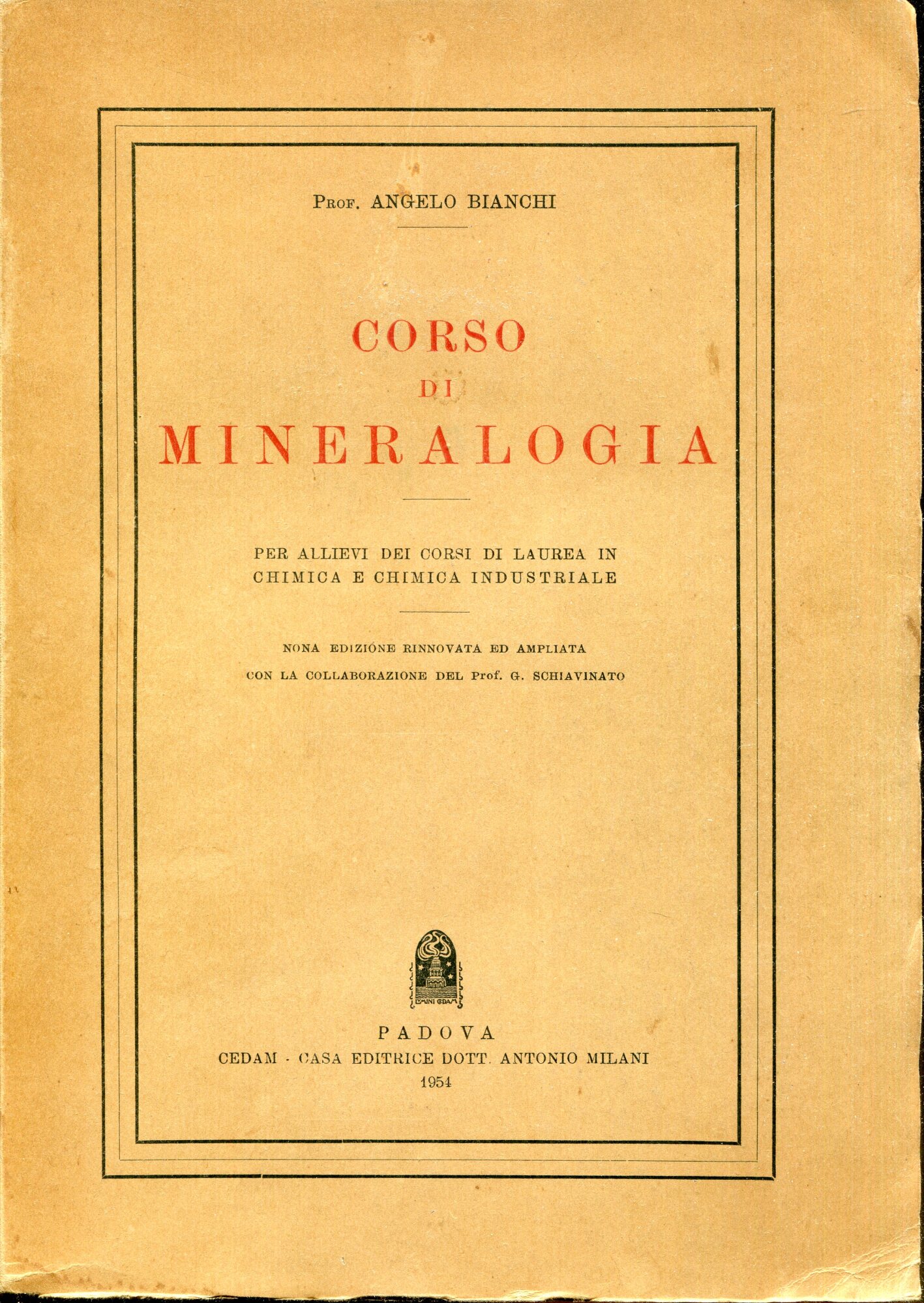 Corso di mineralogia : per allievi dei corsi di laurea …