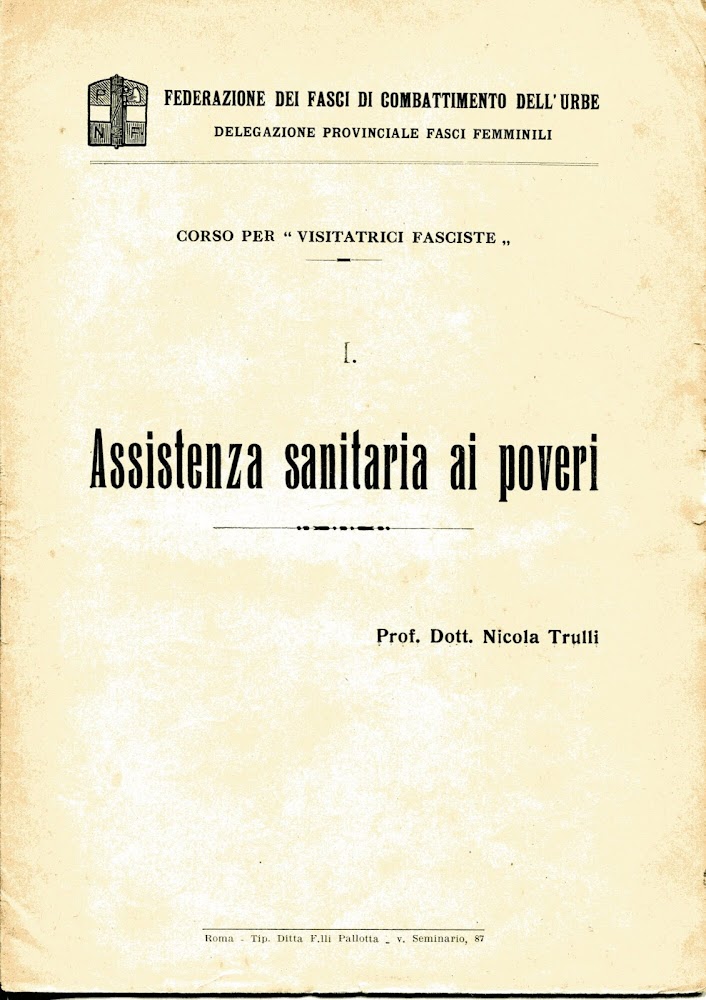 Corso per "visitatrici fasciste"