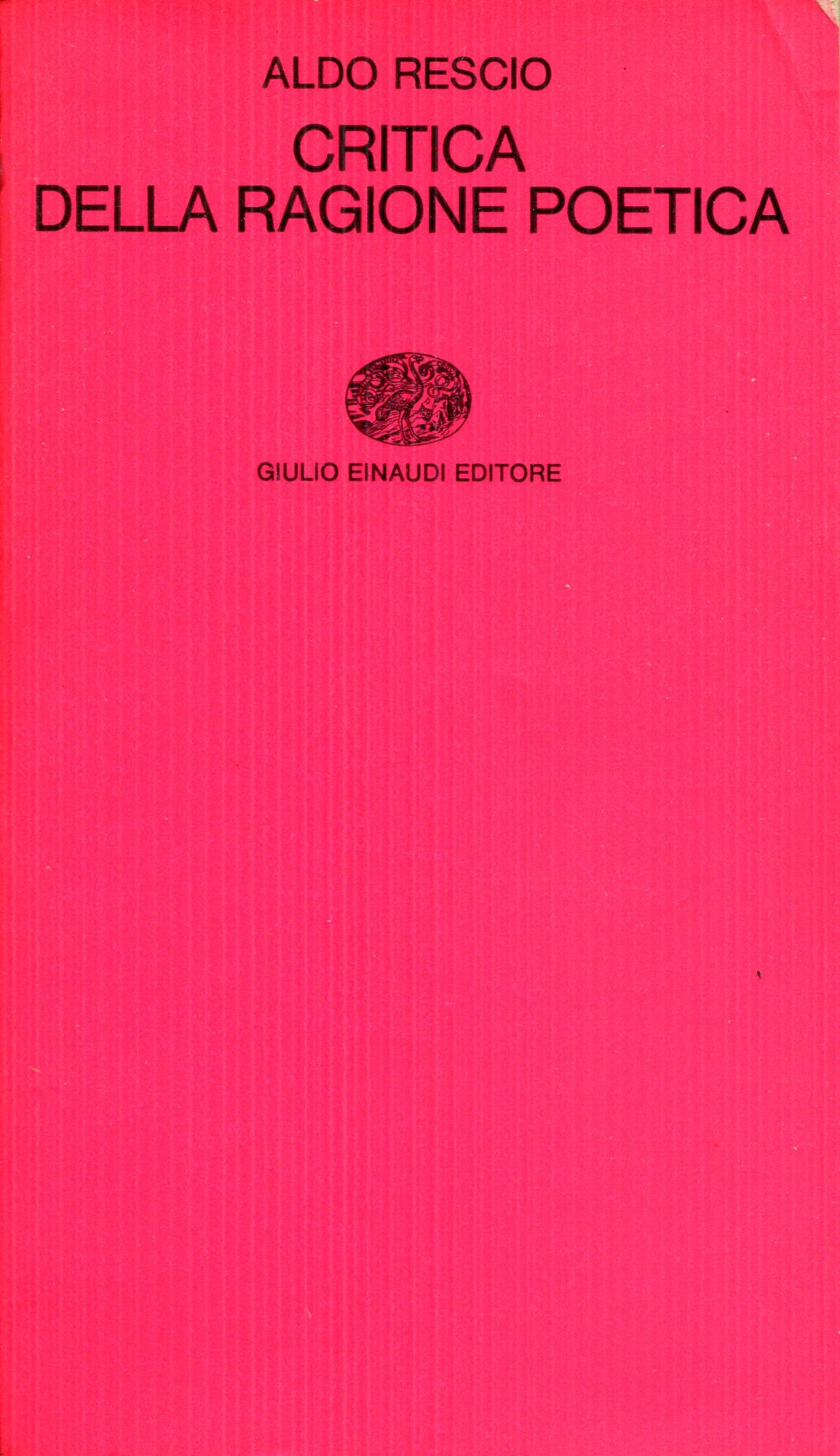 Critica della ragione poetica