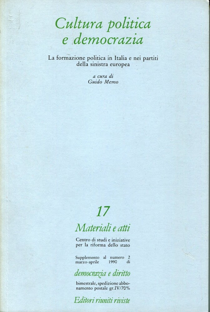 Cultura politica e democrazia : la formazione politica in Italia …