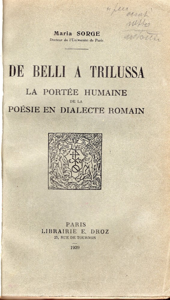 De Belli a Trilussa. La portée humaine de la poesie …