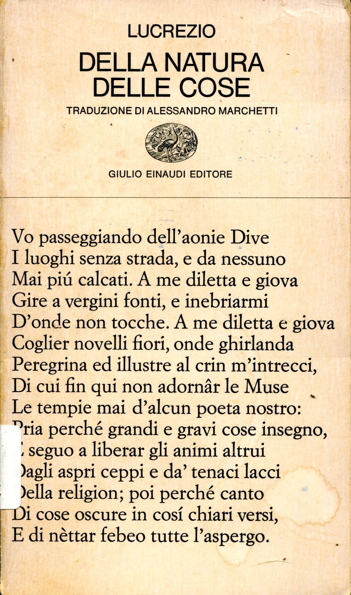 Della natura delle cose.