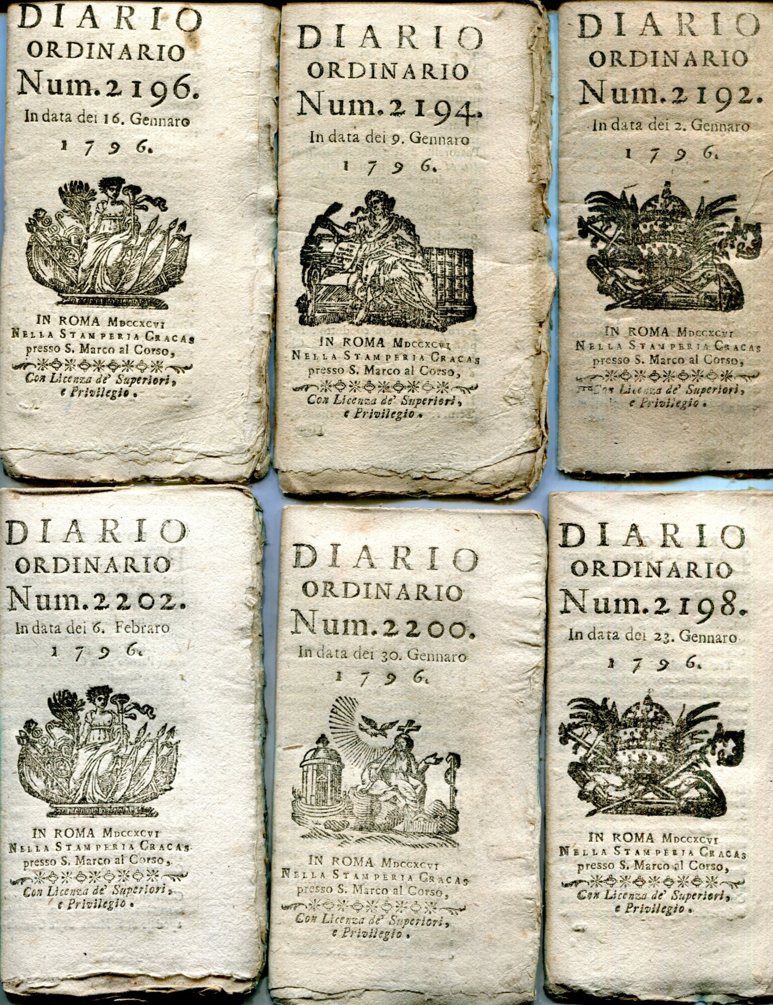 Diario ordinario dal num. 2192 del 3 gennaio 1796 al …