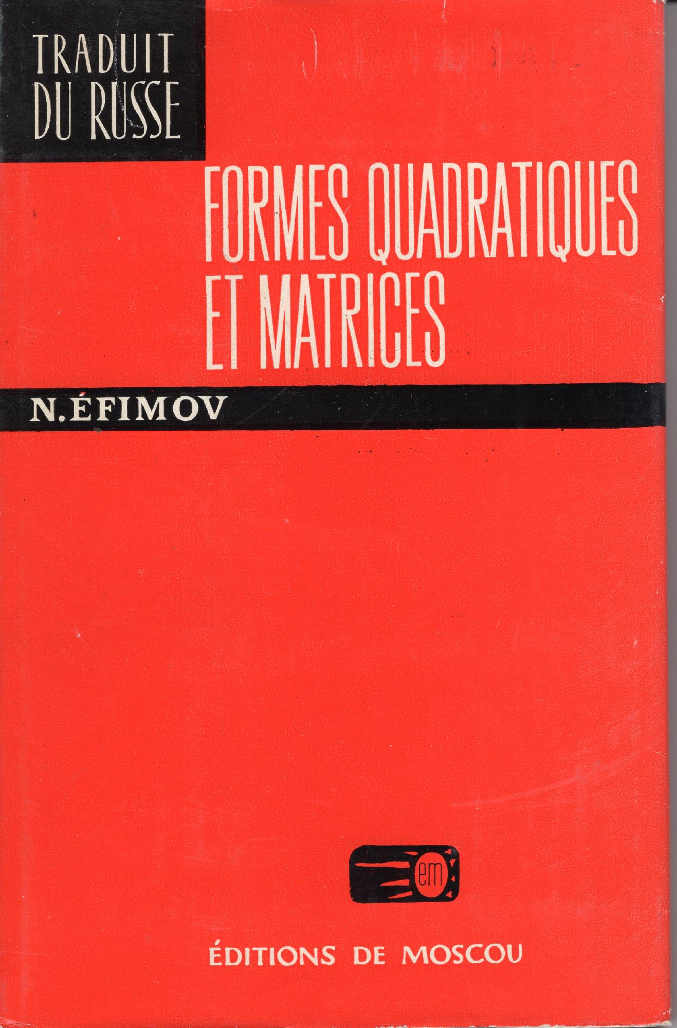Formes quadratiques et matrices