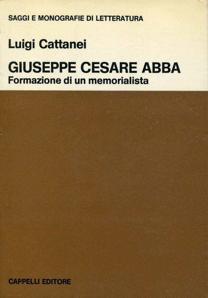 G. C. Abba : formazione di un memorialista