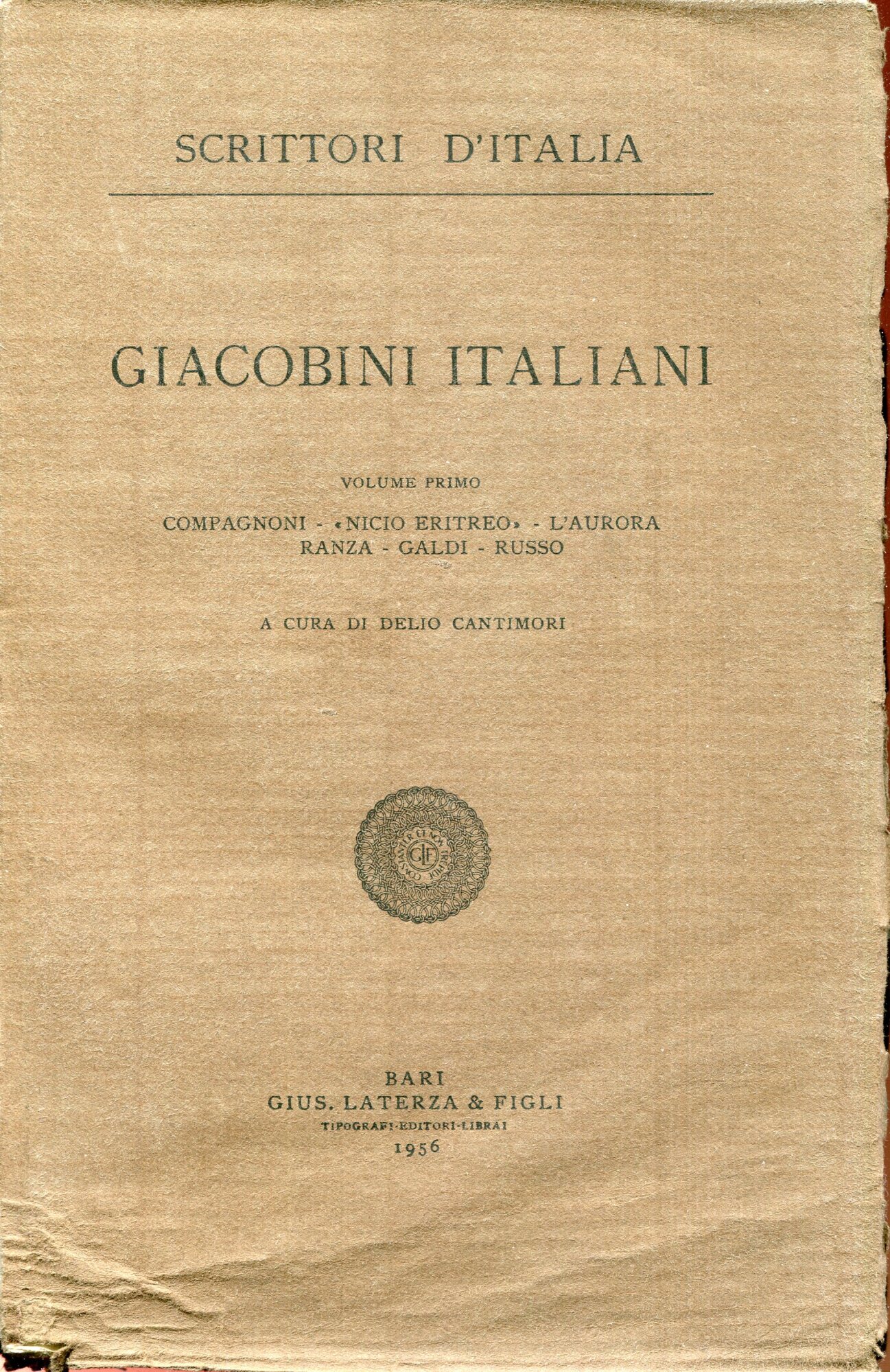 Giacobini italiani : volume primo : Compagnoni - 'Nicio eritreo' …