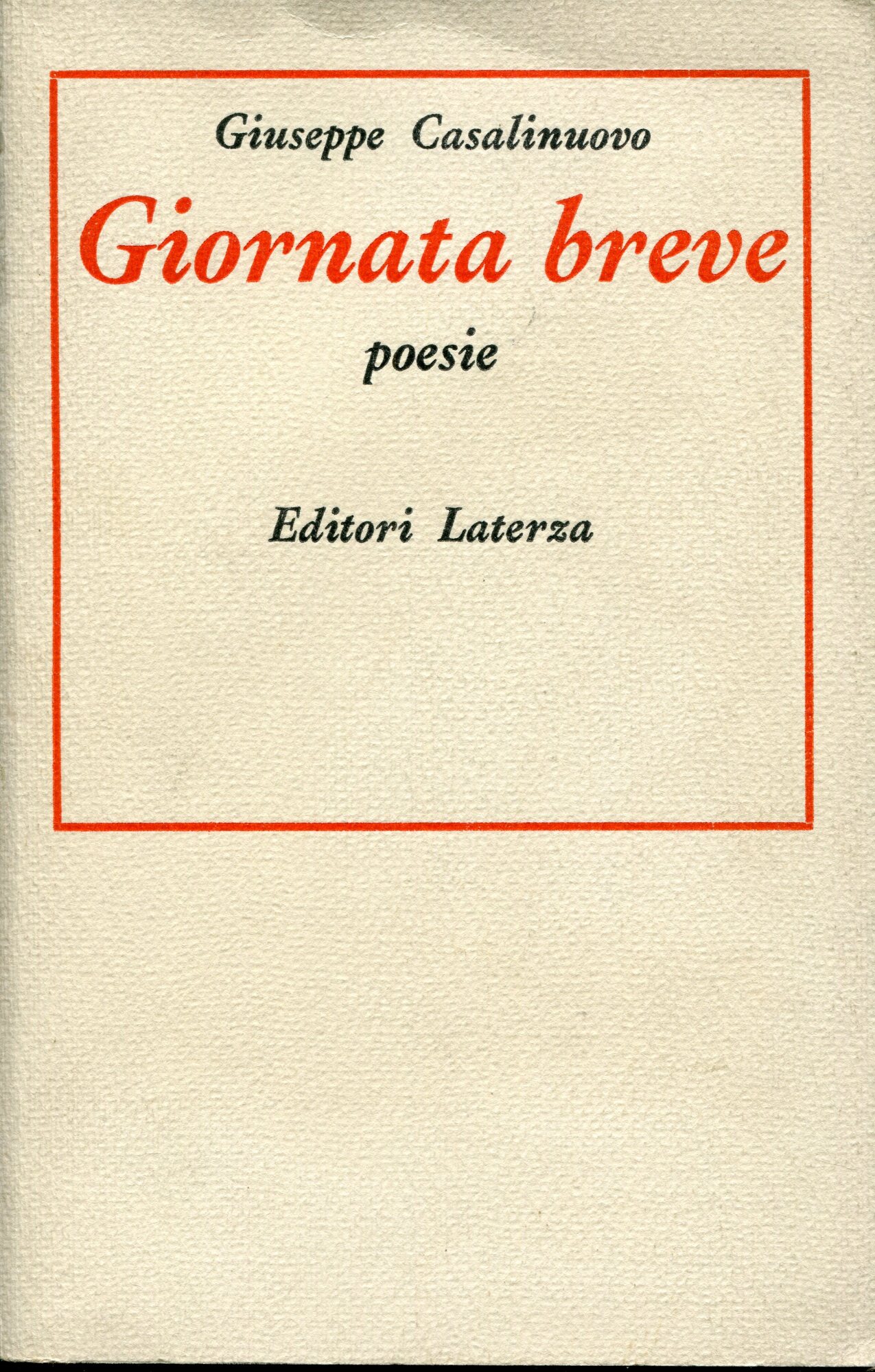 Giornata breve : poesie