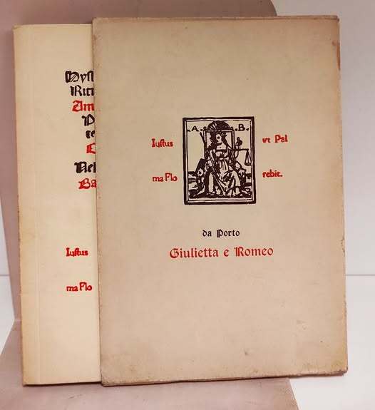 Giulietta e Romeo : riproduzione in facsimile della edizione originale …