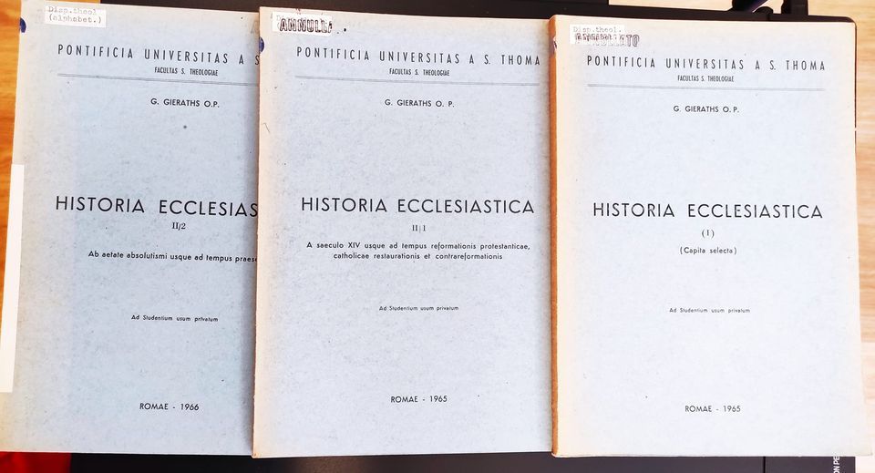 Historia ecclesiastica, 3 volumi 1. capita selecta, 2,1 a saeculo..., …