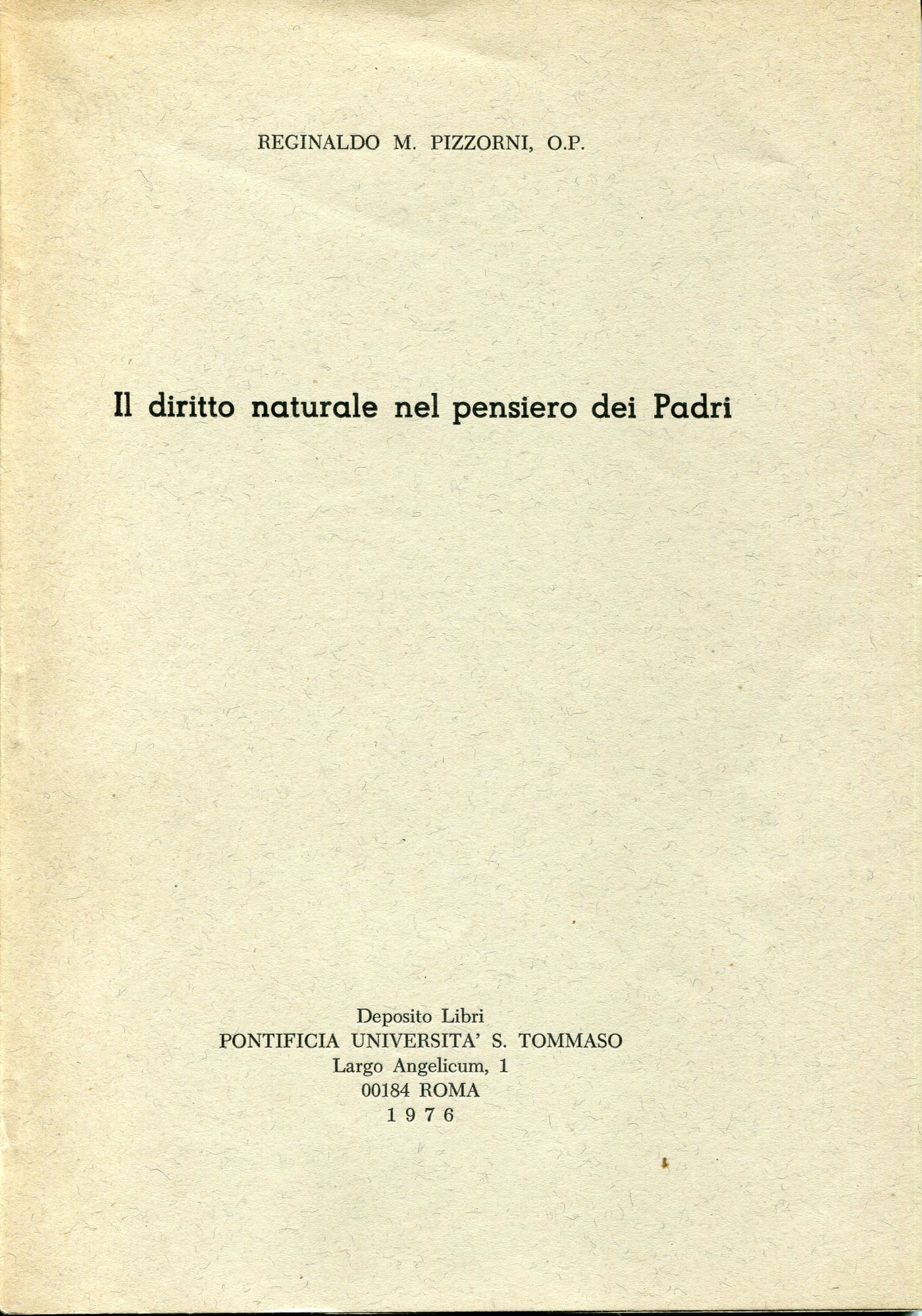 Il diritto naturale nel pensiero dei Padri