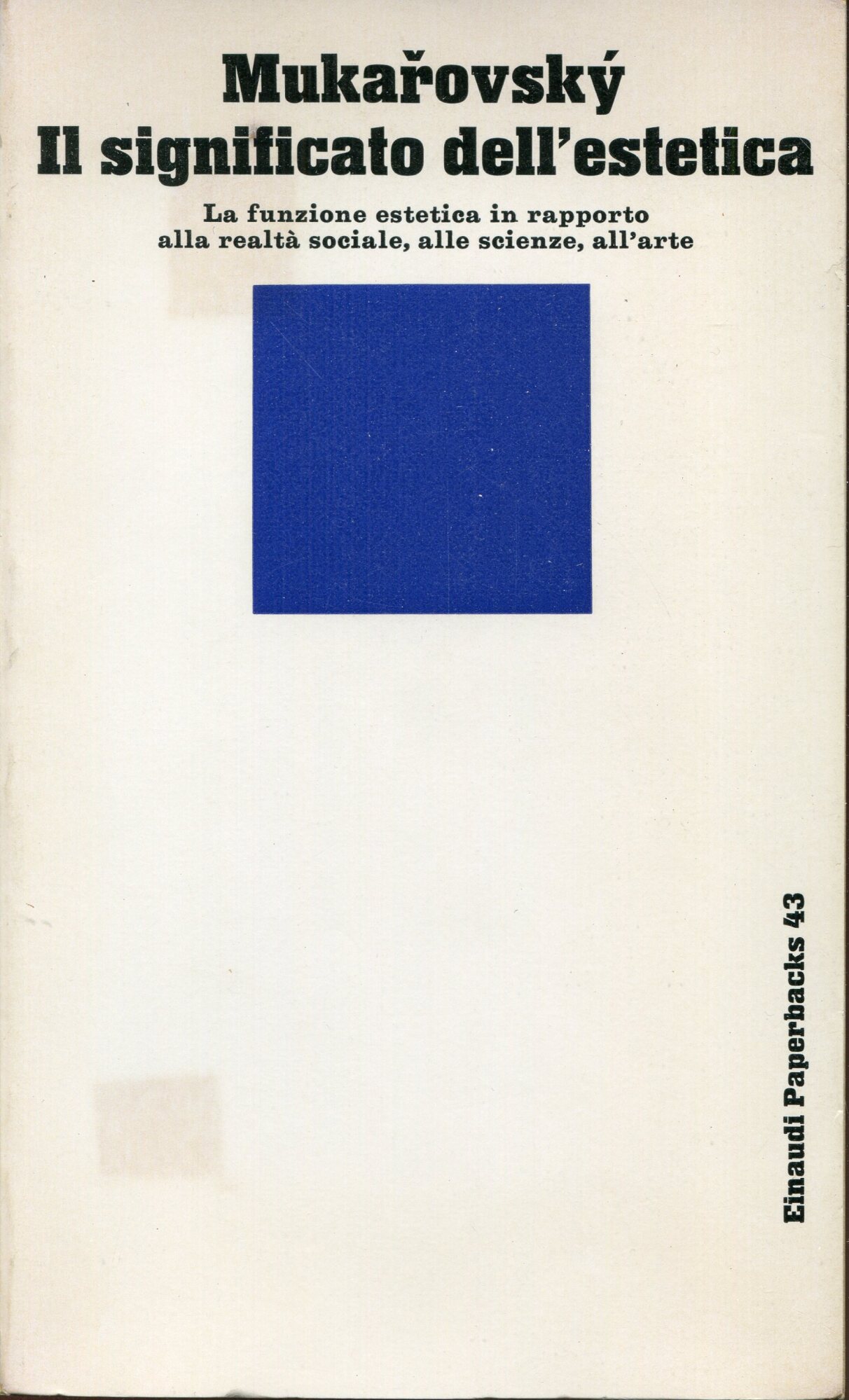 Il significato dell'estetica : [la funzione estetica in rapporto alla …