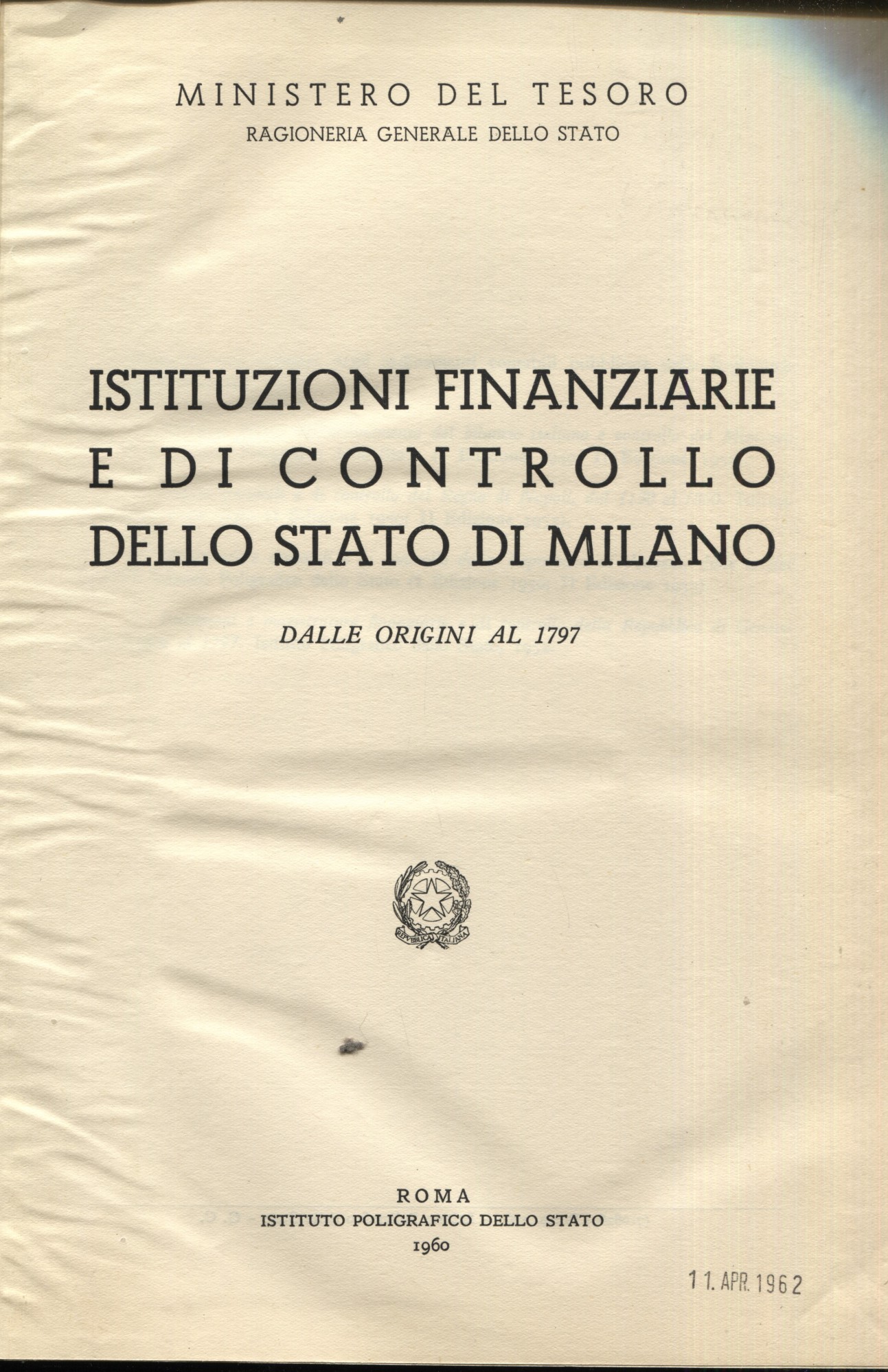 Istituzioni finanziarie e di controllo dello Stato di Milano dalle …